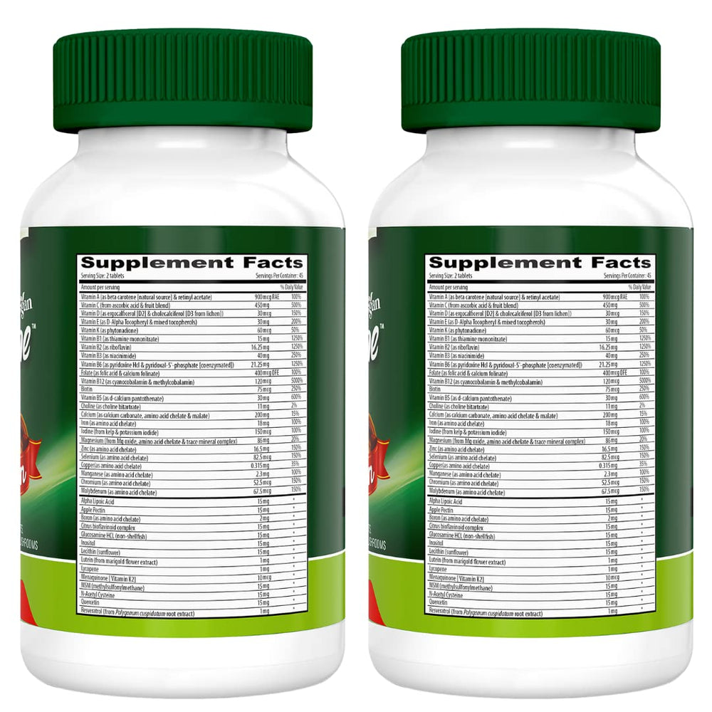 DEVA Tuba Prime bottle back with nutrition details for vegan use.