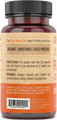 Deva flaxseed oil label highlights premium flaxseed sourcing