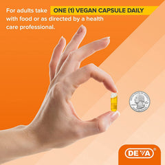 Deva vegan flaxseed oil being poured for use