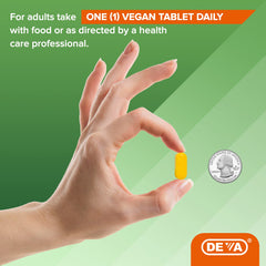 DEVA vegan glucosamine label closeup showing gluten-free vegan certification