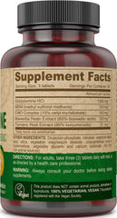 DEVA vegan glucosamine MSM CMO turmeric tablets view