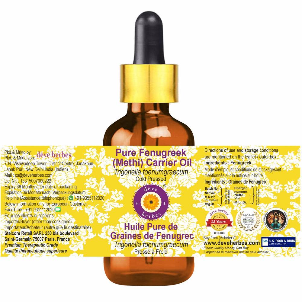 cold-pressed fenugreek oil by deve-herbes with faint aroma