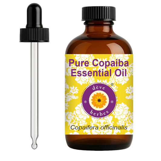 deve-herbes Copaiba oil bottle with dropper for precise dosing.