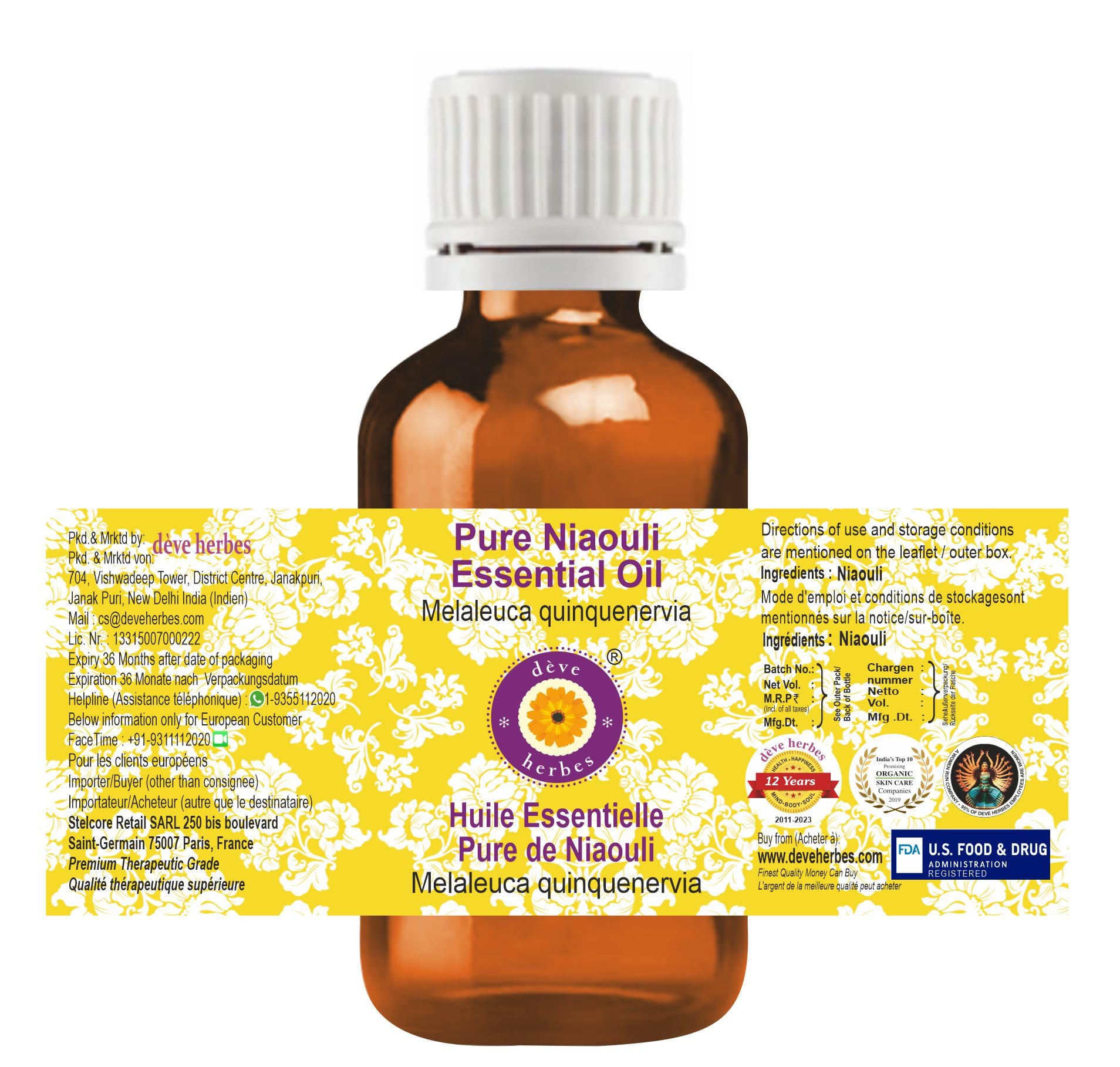 Amber glass bottle protecting potency for daily self-care.
