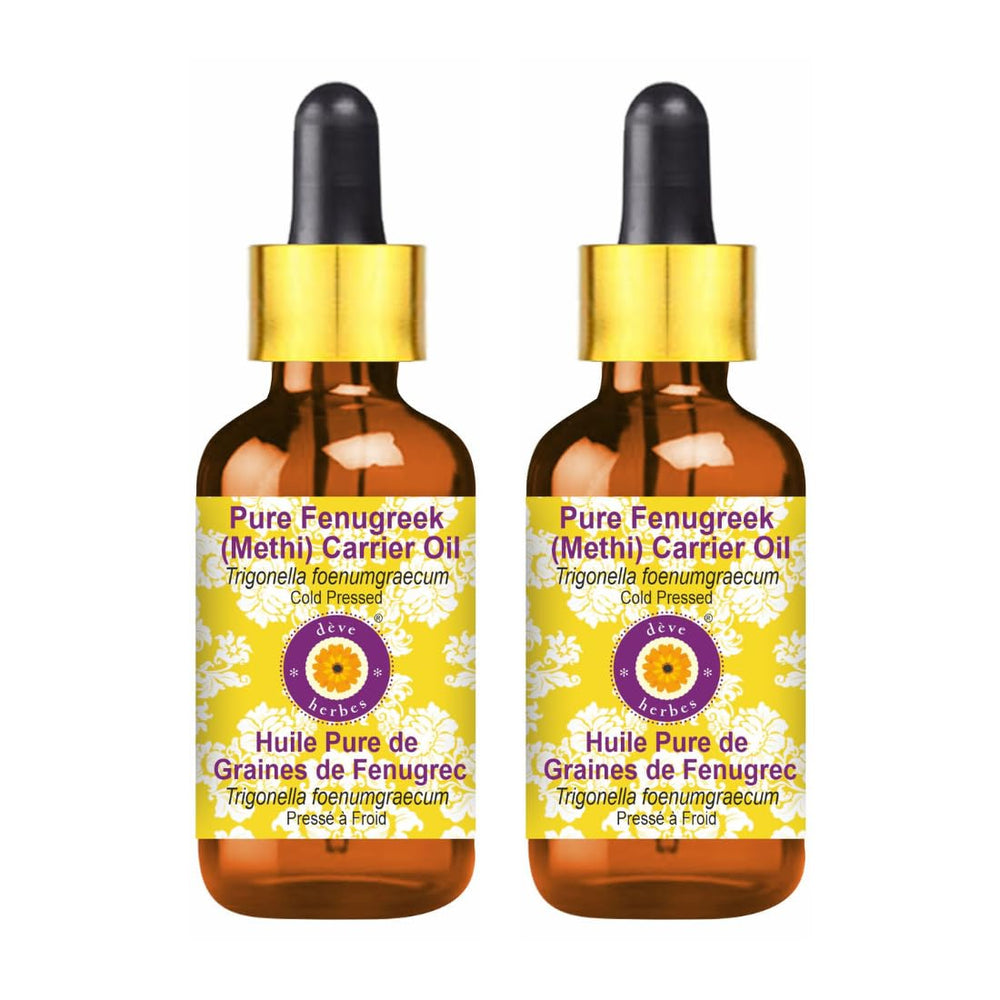 deve-herbes pure fenugreek oil bottle for skin and hair care