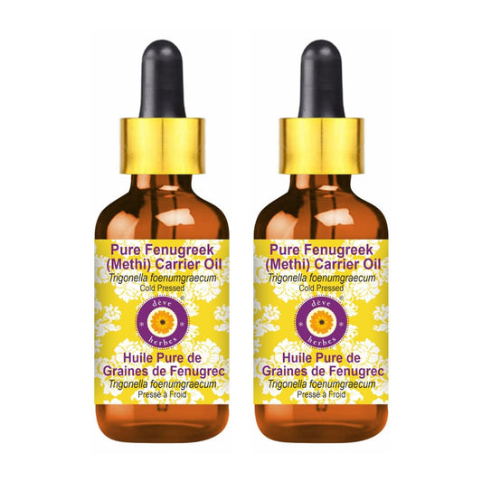 deve-herbes pure fenugreek oil bottle for skin and hair care