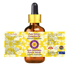 Deve Herbes steam-distilled vetiver oil with rich natural aroma.