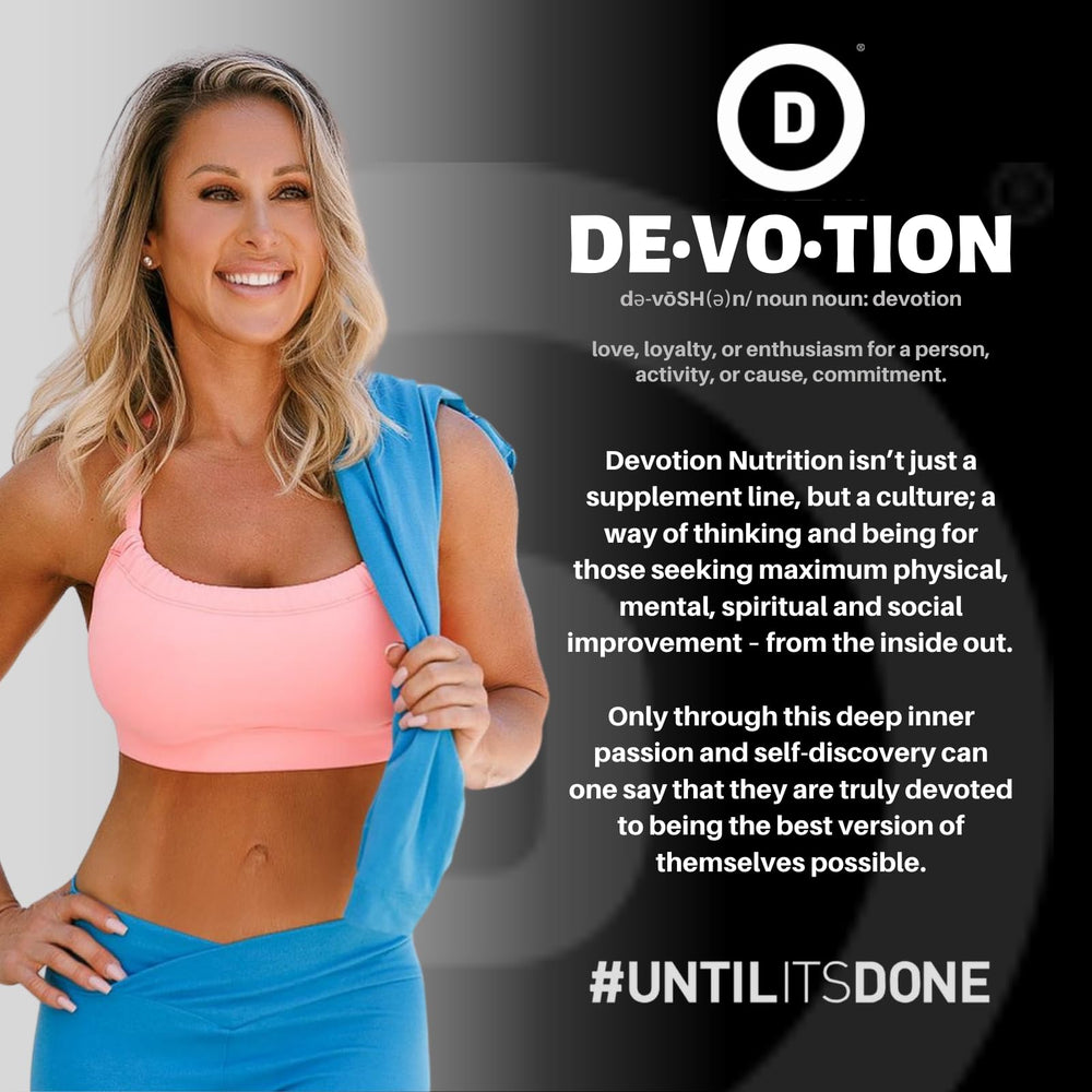 12 single-serving packets of Devotion Nutrition for on-the-go fueling