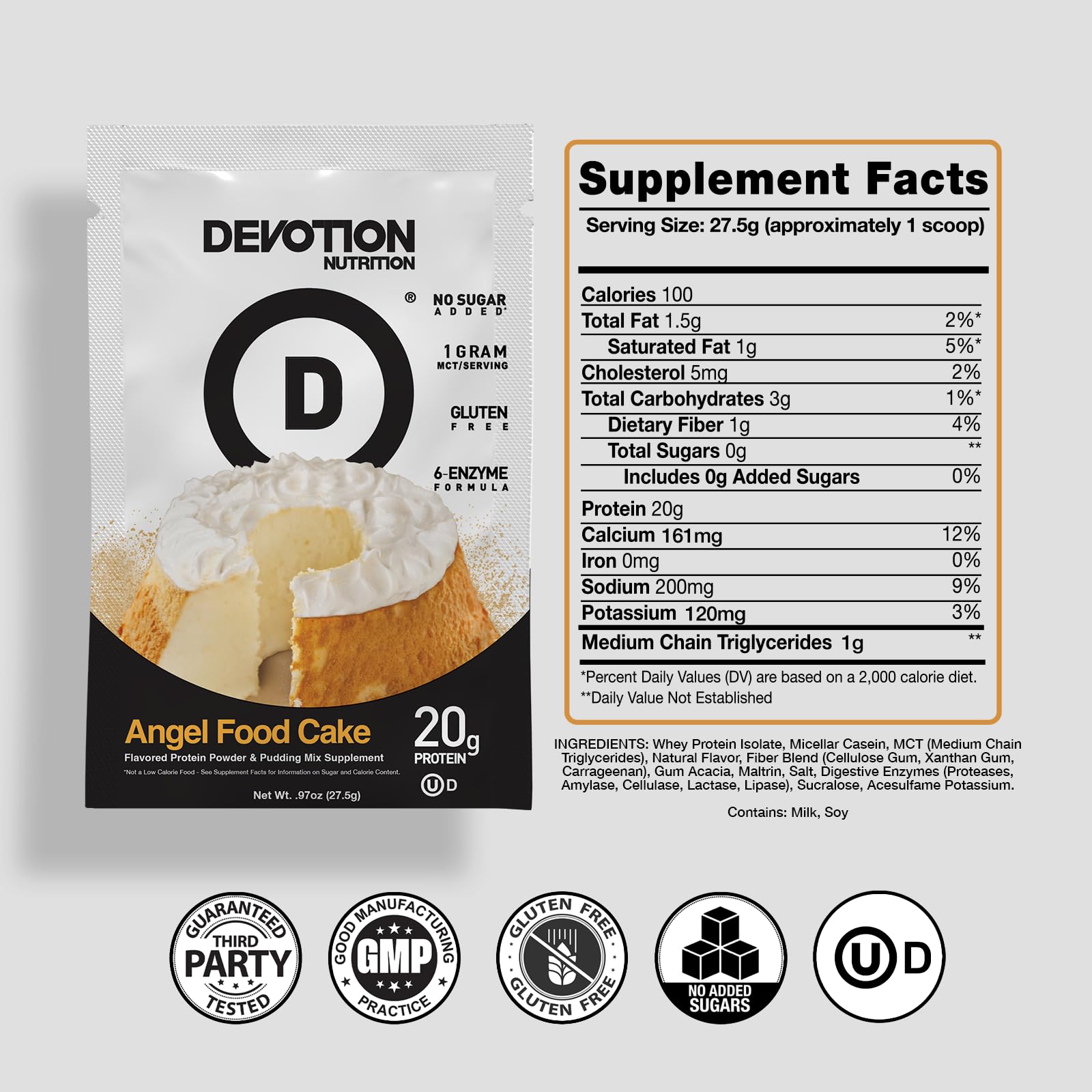 Devotion Nutrition whey and micellar blend protein powder mix