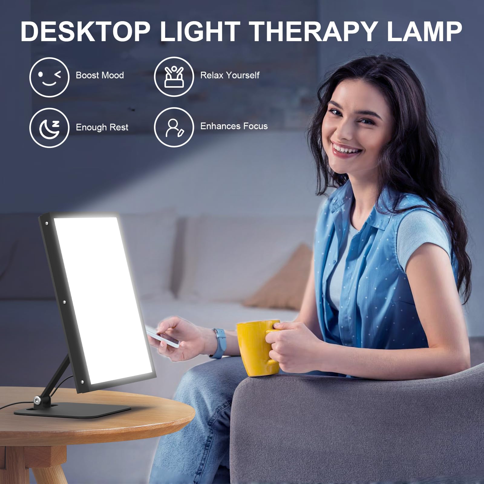 Devowellte Lamp offers 6 brightness levels for study or work lighting