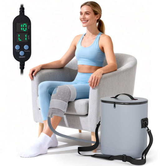 Dexcip cold therapy machine timer view showing customizable treatment duration.