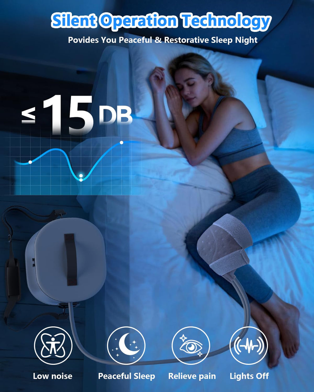 Dexcip multi-joint ice pad attachment for knee, shoulder, and leg recovery.