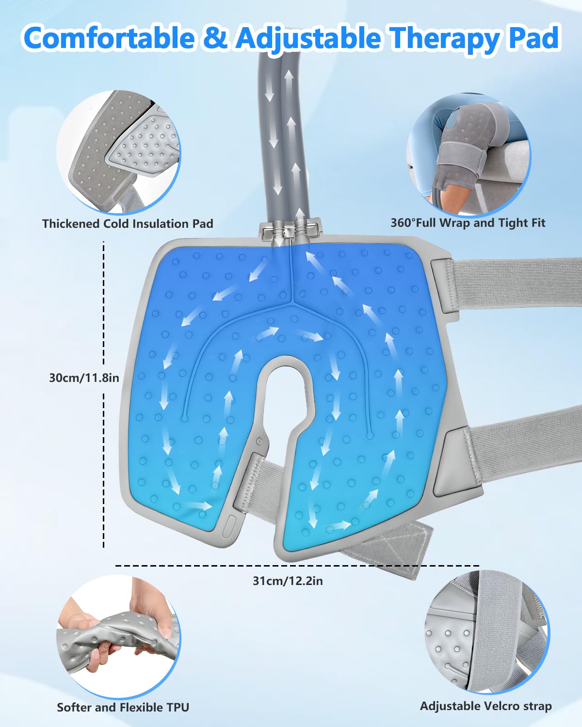 Dexcip portable cryotherapy system folds for effortless transport.