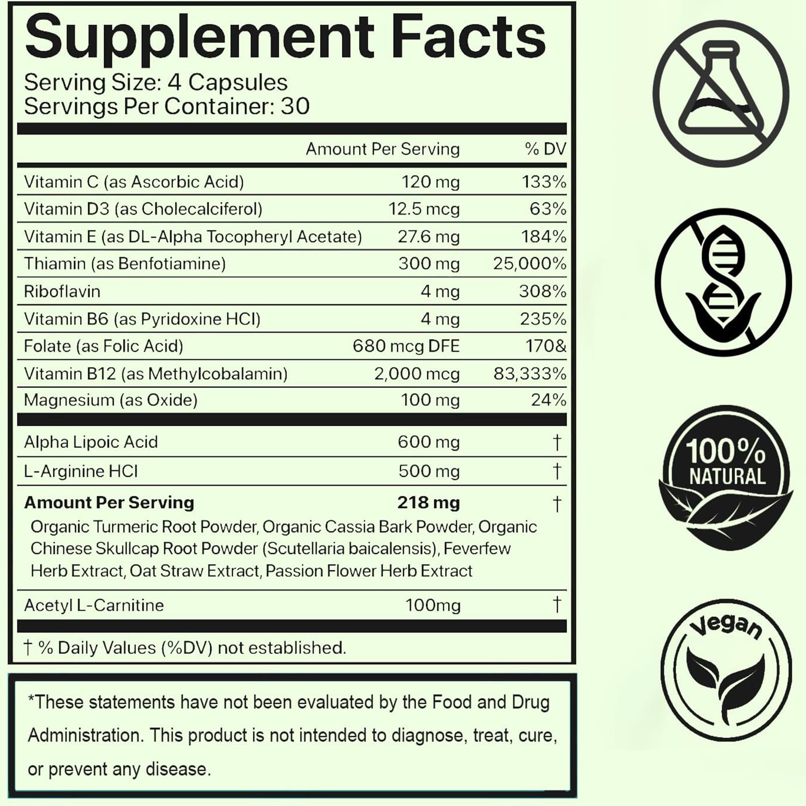 DFTLUUE Neuro-Support alpha-lipoic-acid bottle close-up emphasizing potency.