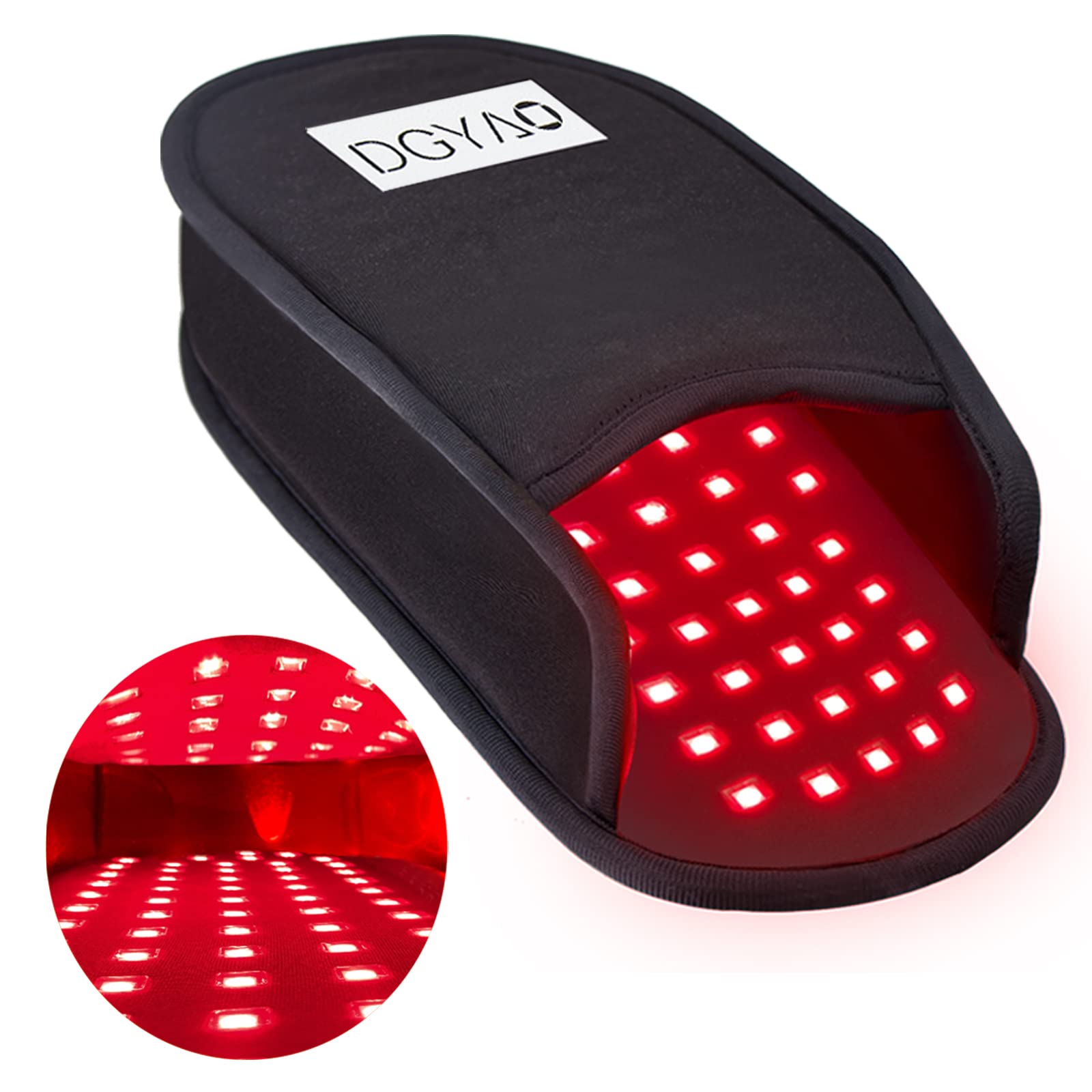 DGQY PS-HJ1 front view of red infrared foot slipper for at-home comfort