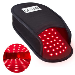 DGQY PS-HJ1 front view of red infrared foot slipper for at-home comfort