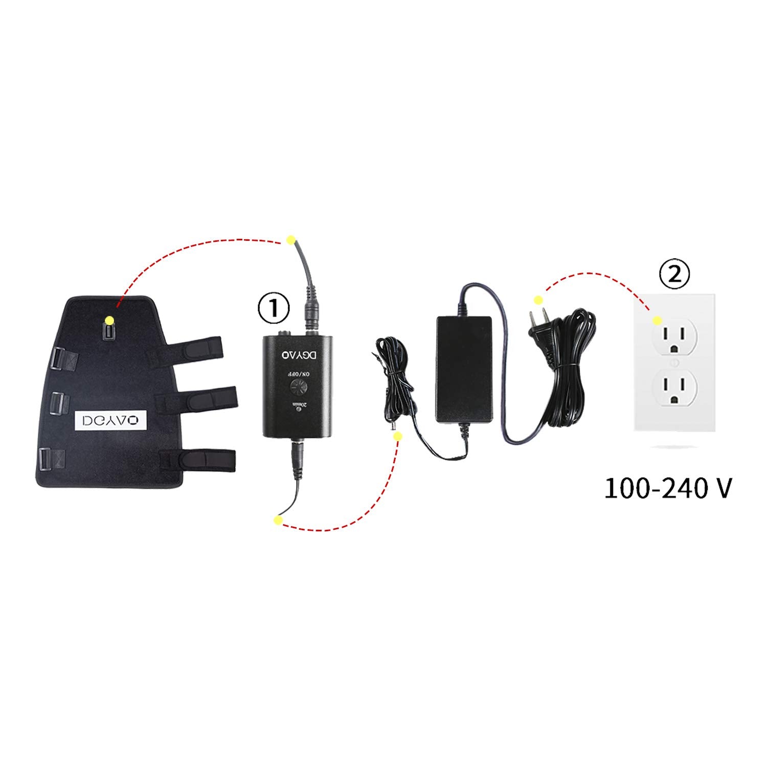 DGXINJUN 15 ft power cord provides flexible room to move during therapy.