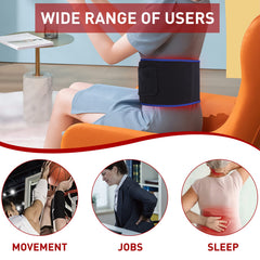 DGXINJUN red infrared therapy belt 20-minute auto shut-off timer in use