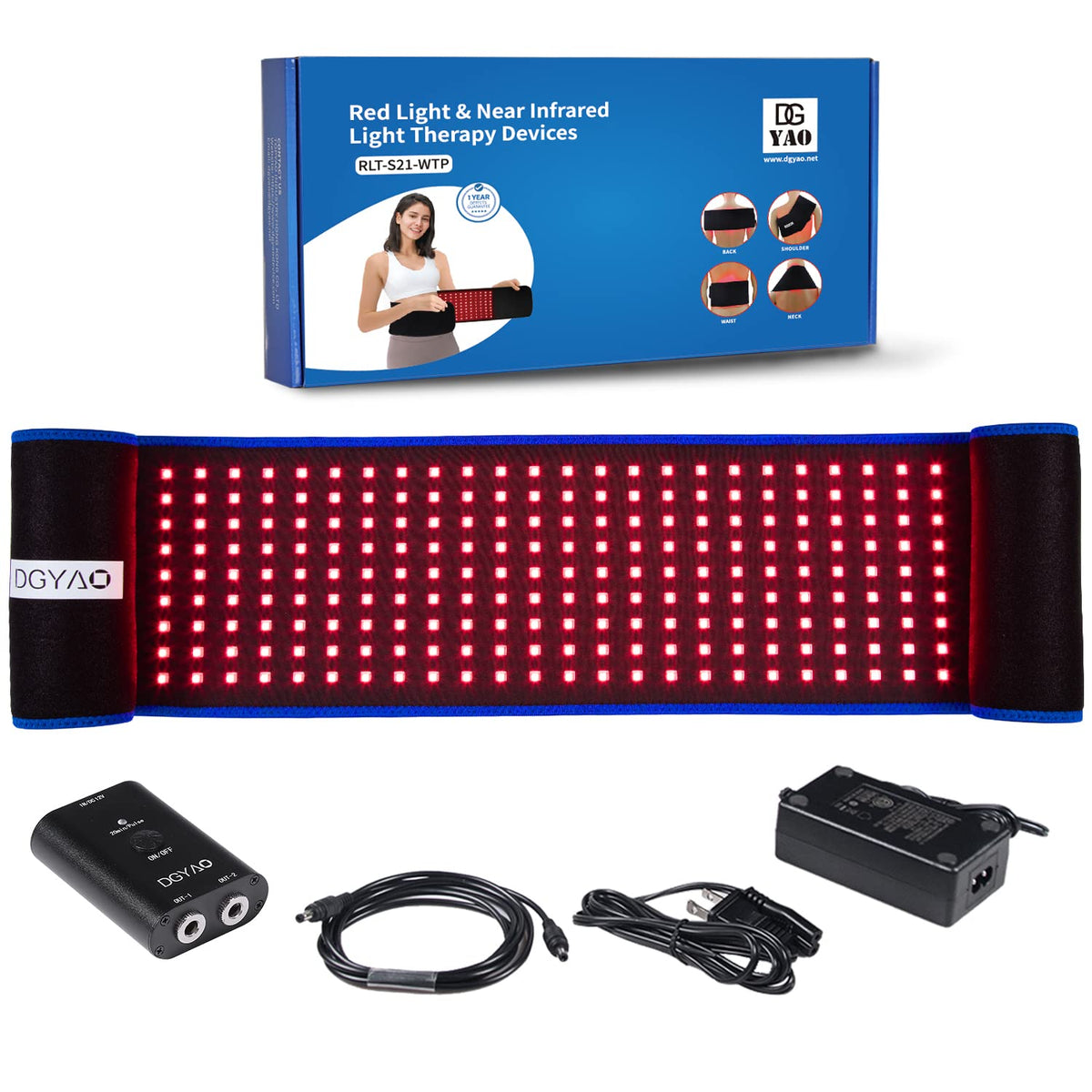 DGXINJUN red infrared therapy belt overview for home use and muscle relief