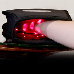 DGXINJUN red light hand pad top view with illuminated LEDs for comfort