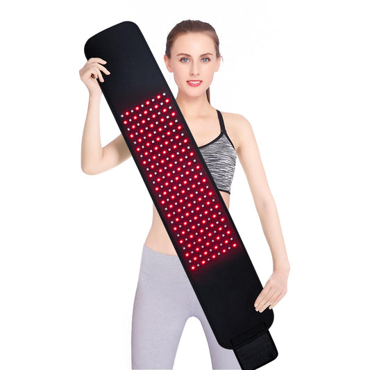 DGXINJUN red light therapy belt targets back area for soothing muscle relaxation at home