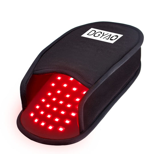 DGXINJUN red light therapy foot slipper front view for targeted foot care
