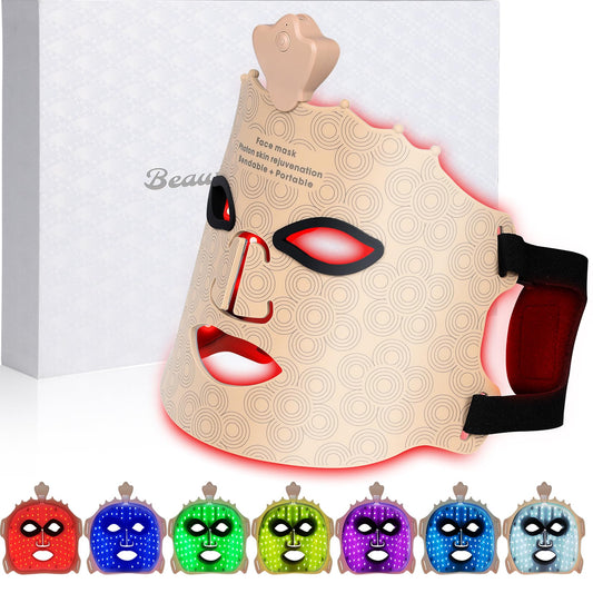 DGYAO cordless red infrared face mask convenient for home and travel use