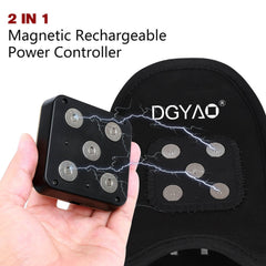 DGYAO D MAX light panel close-up reveals red and infrared LEDs for therapy