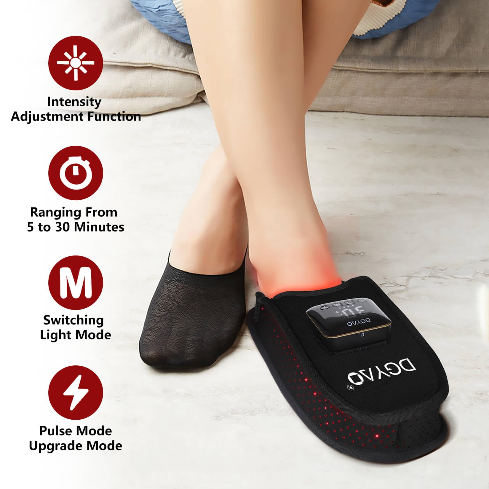 DGYAO D MAX foot slipper pulse mode at 10Hz for deeper penetration