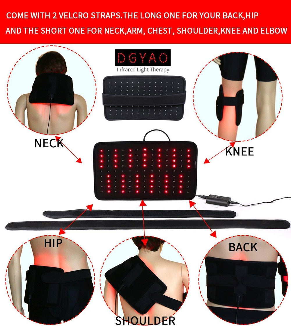 DGYAO belt worn on the back demonstrates flexible wear for targeted relief
