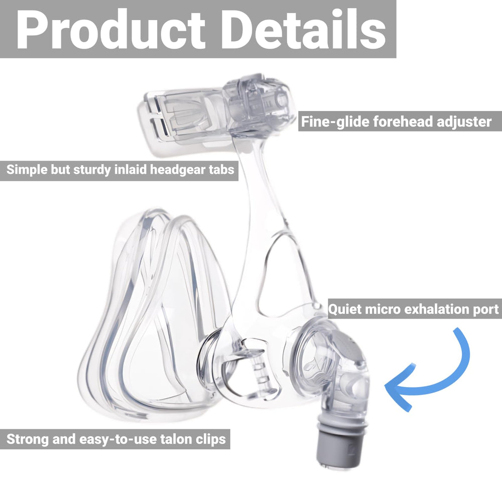 DHASUWT CPAP mask cushion contours to the face, reducing pressure.