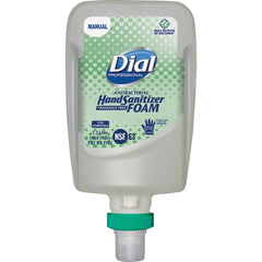 Dial FIT manual dispenser with foam refill delivers quick, no-water sanitization.