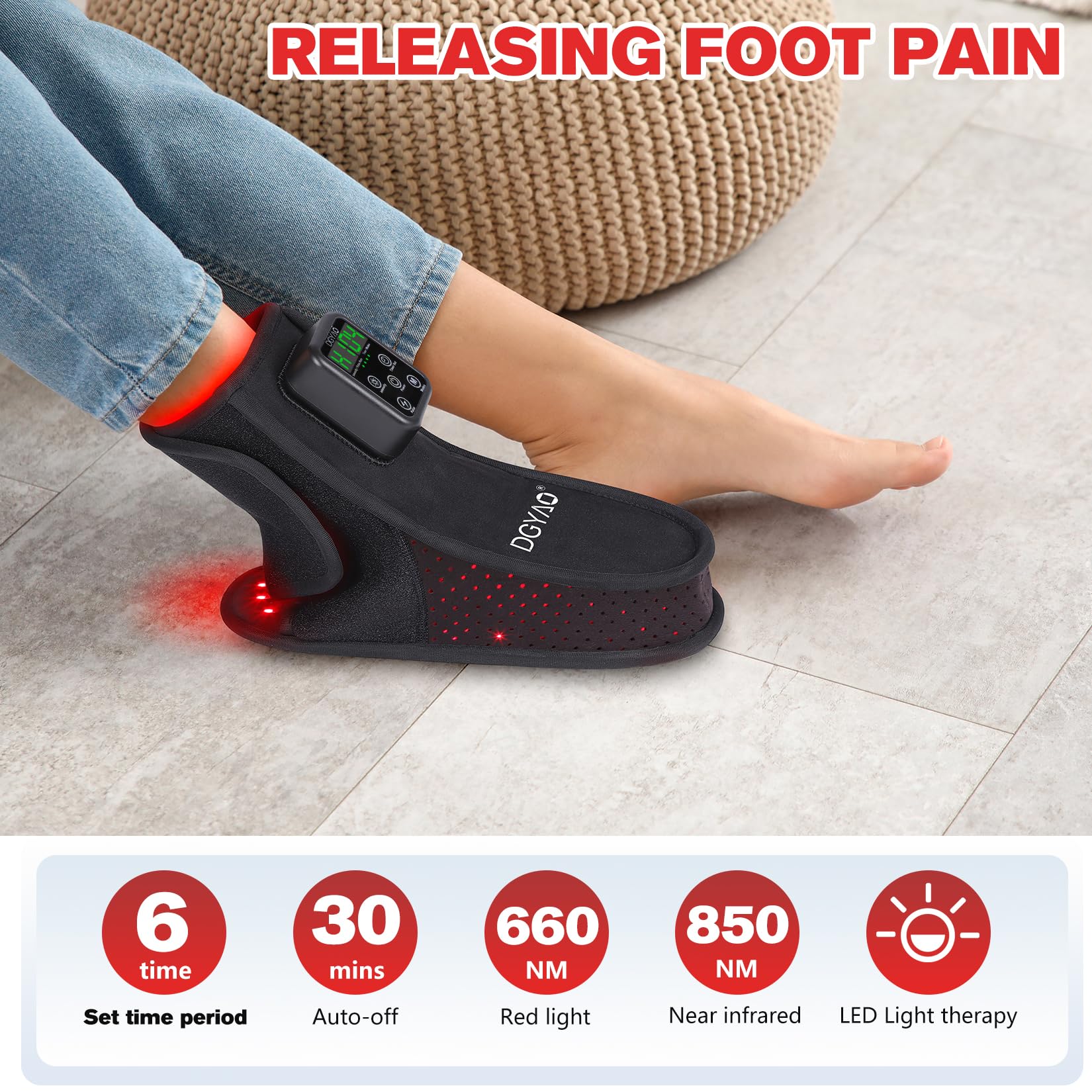 Dialudon dual 660nm and 850nm modes for flexible therapy