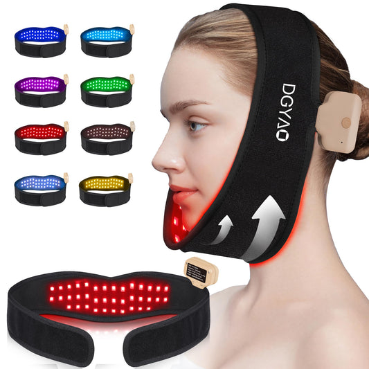 Dialudon 8-wavelengths chin-neck wrap enables personalized light therapy.
