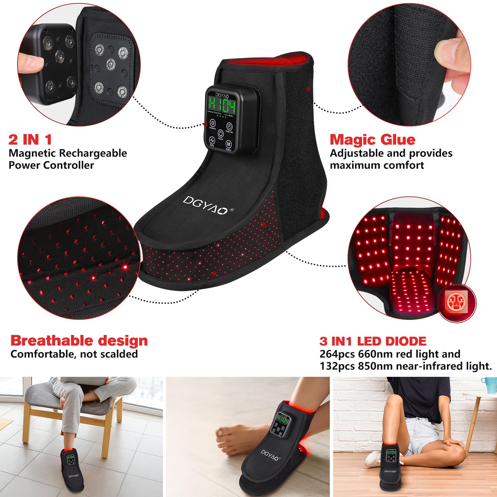 Dialudon cordless therapy with 6000mAh battery for on-the-go use.