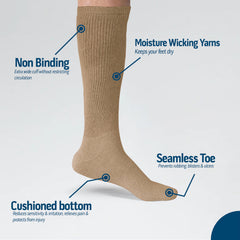Diamond Star cushioned heel sock designed for all-day walking
