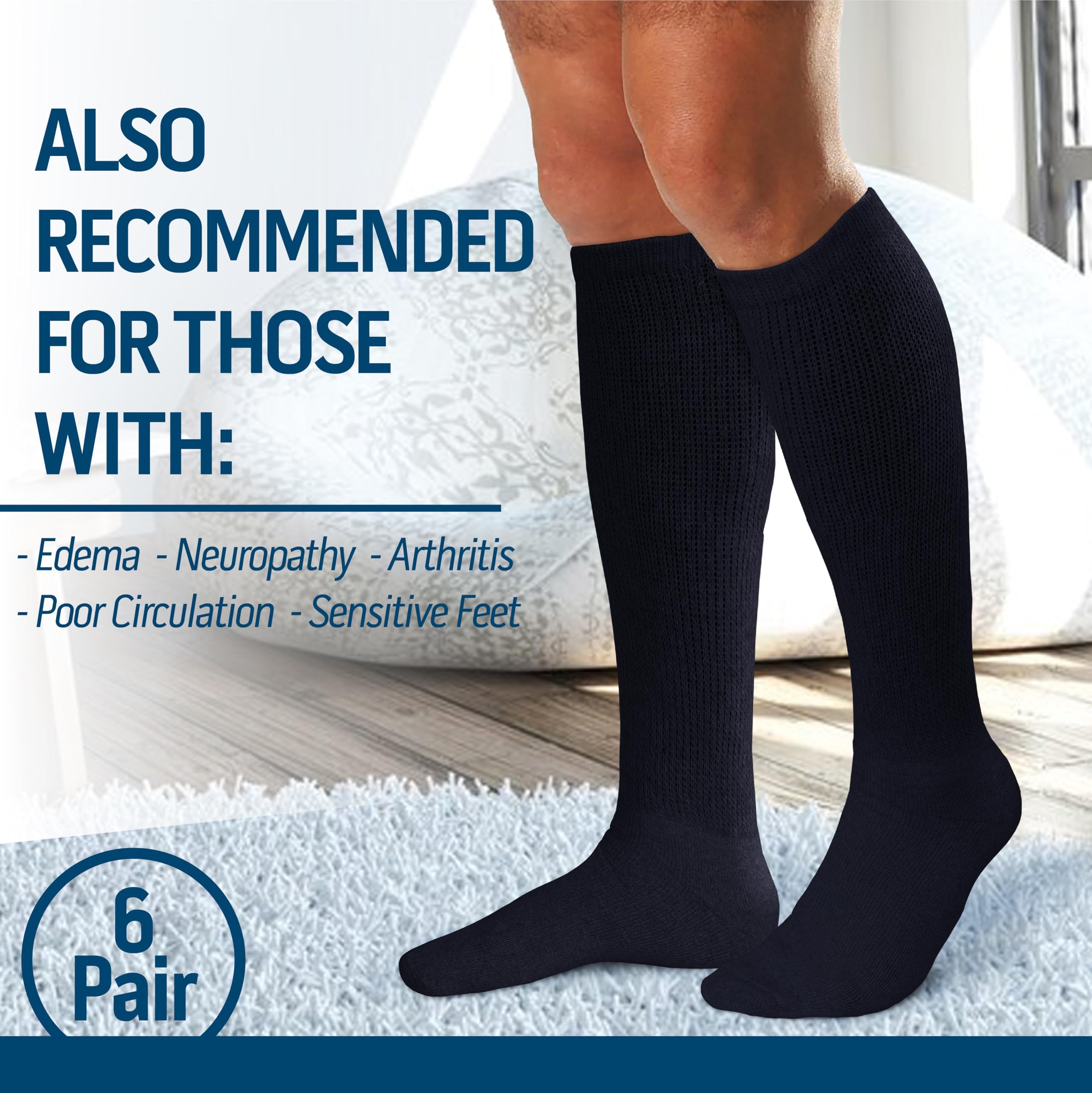 Diamond Star diabetic socks seamless toe reduce friction and irritation