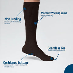 Diamond Star seamless toe close-up reduces friction for comfortable steps