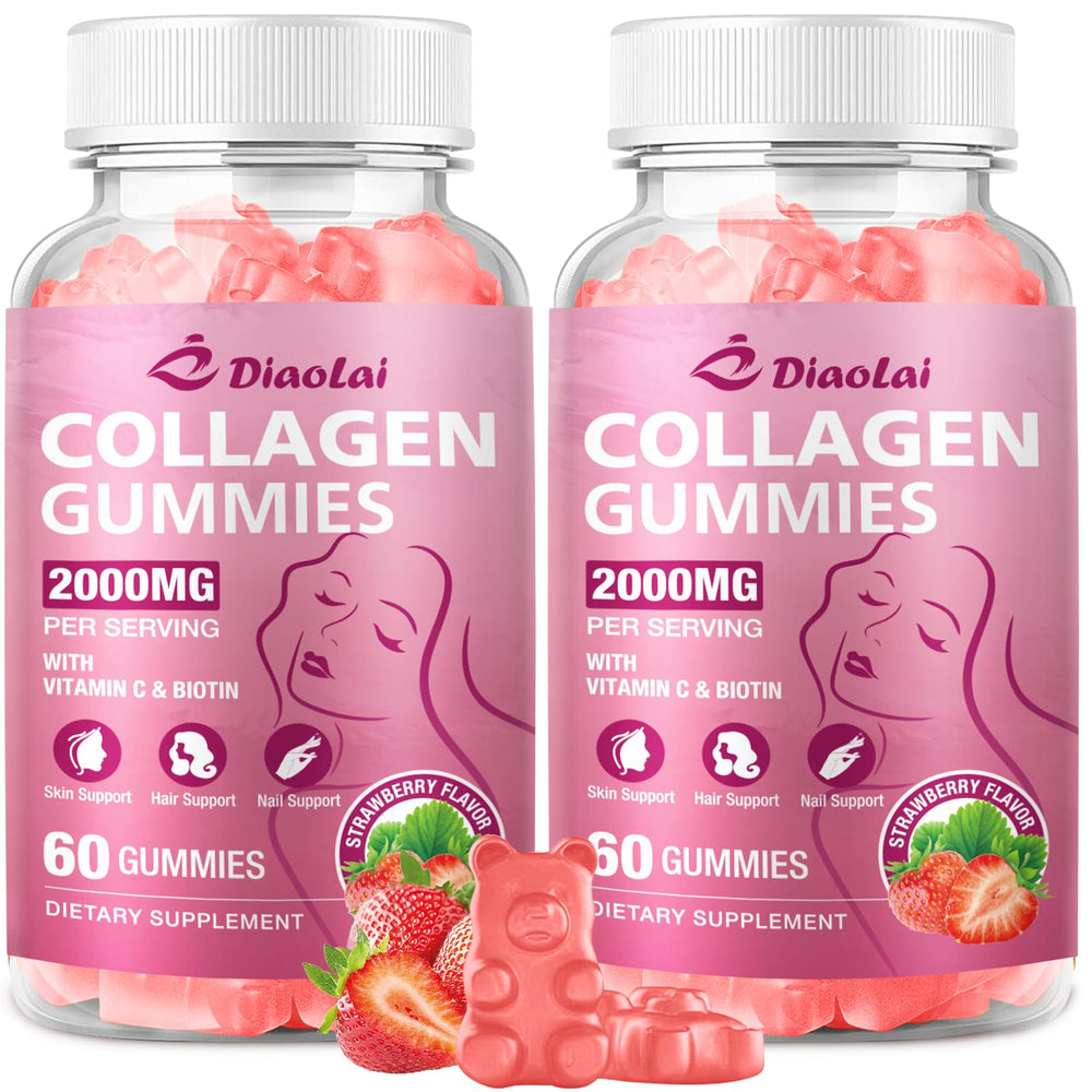 DIAOLAI 5-Type Collagen Gummies front view for daily beauty support.