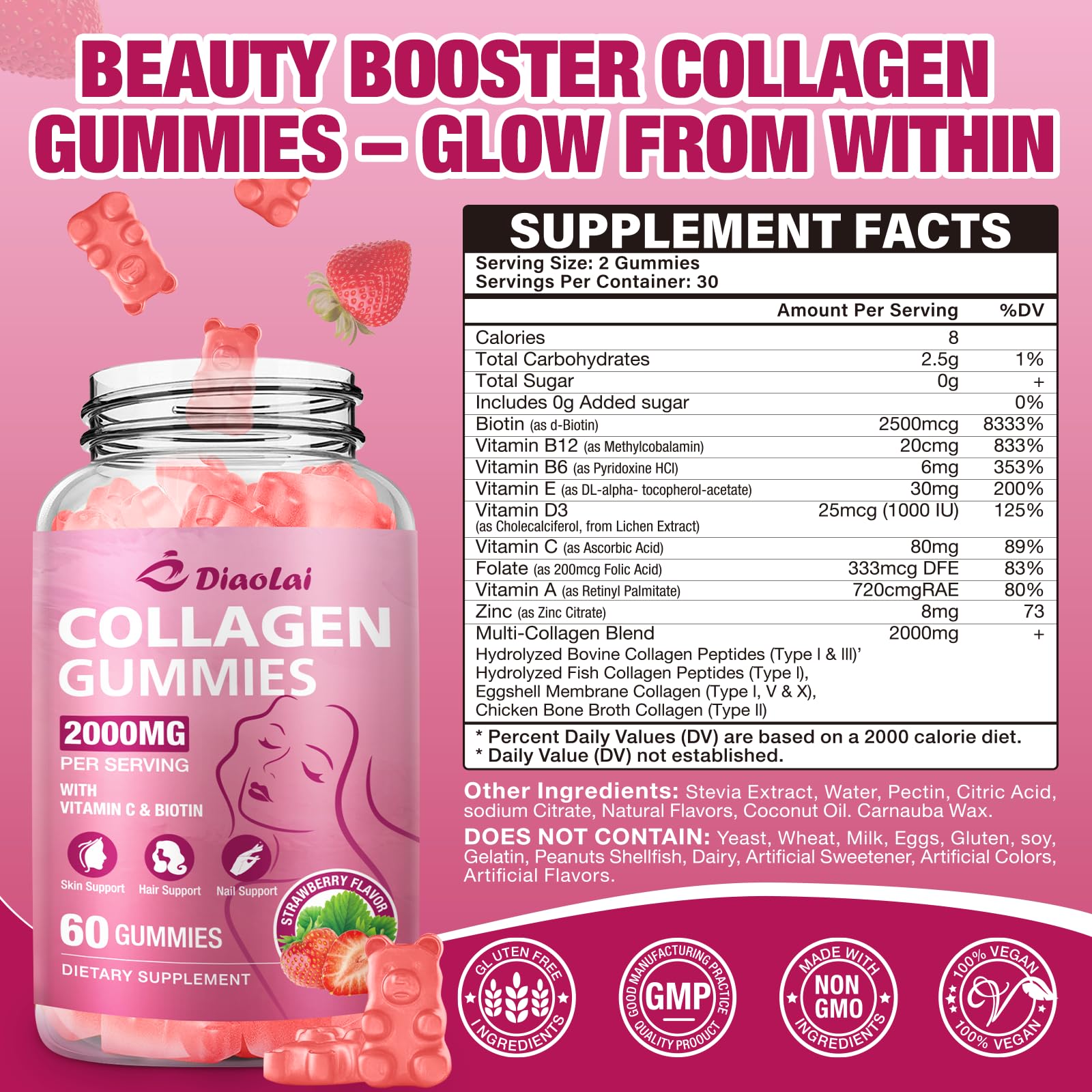 DIAOLAI bottle closeup showing resealable packaging.