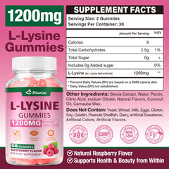 Close-up of DIAOLAI L-Lysine gummies showing chewy texture for daily use