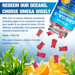 Desk scene with DIAOLAI omega-3 gummies ready for quick energy and focus