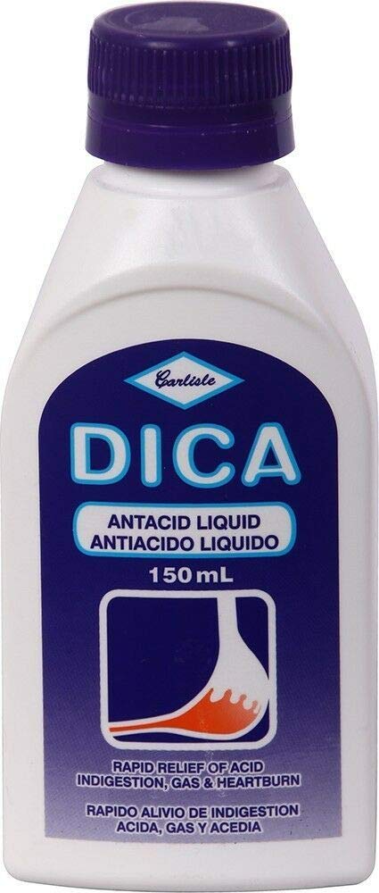 Dica Antacid Liquid bottle for quick relief from heartburn and gas