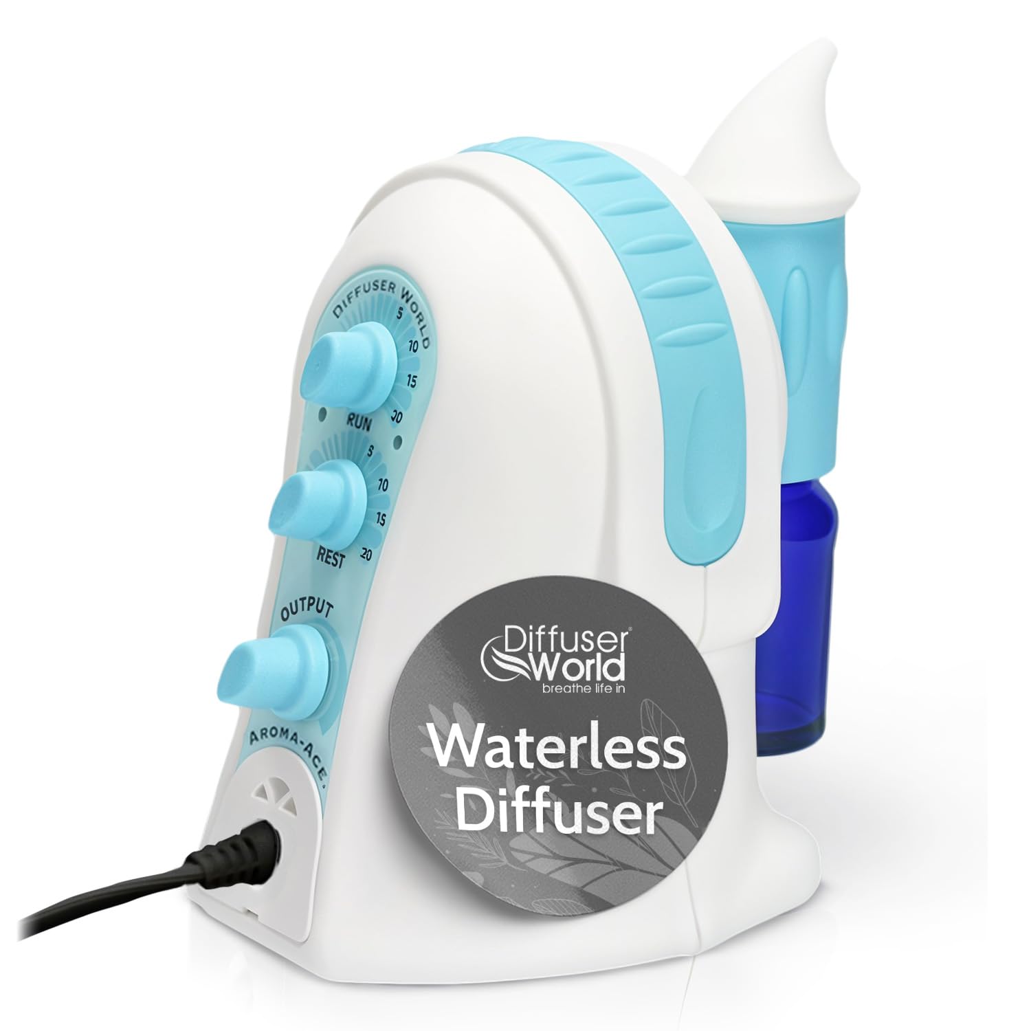 DIFFUSER WORLD waterless diffuser front view for large room fragrance