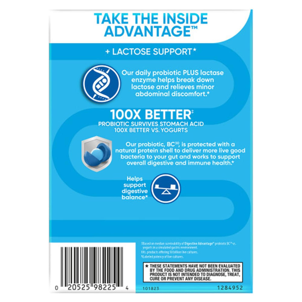 Digestive Advantage bottle pour shows convenient serving.