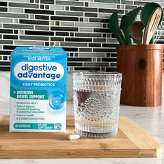 Digestive Advantage box and bottle together for gut and immune support