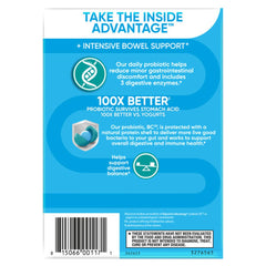 Digestive Advantage IBS packaging shows listed digestive enzymes for better breakdown