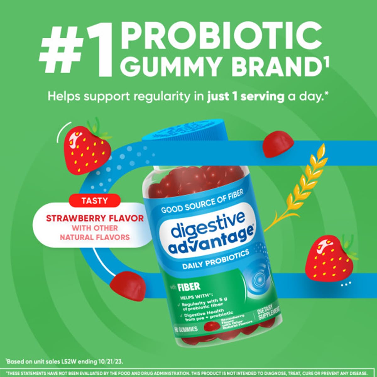 Front view of Digestive Advantage box and packaging front