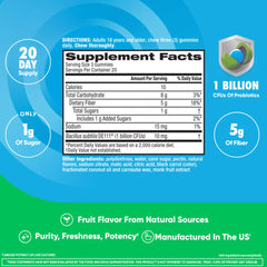 Natural strawberry flavor profile of Digestive Advantage gummies