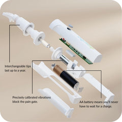 Digivibe glucose-monitor friendly setup supports finger pricks.